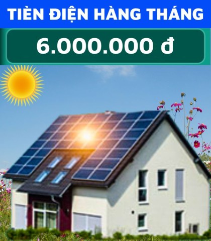 Tiền điện/tháng 6,000,000đ. Công suất 15KWp